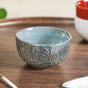 Set Of 4 Leaf Embossed Ceramic Small Bowl 250ml