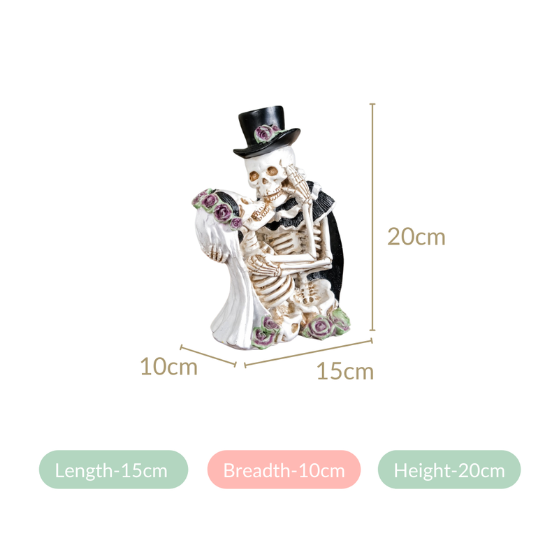 Skeleton Bride And Groom Decor Showpiece