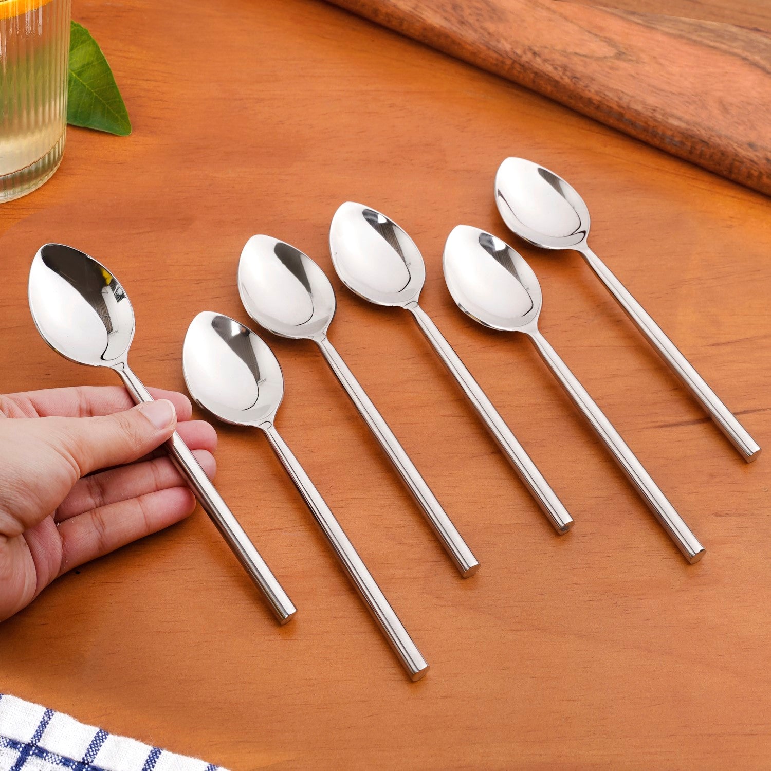 Modern Stainless Steel Table Spoon Set Of 6 Online - Premium Cutlery ...