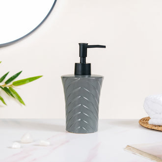 Modern Zigzag Soap Dispenser Grey 300ml