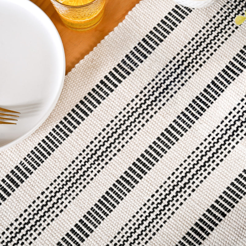 Monochrome Cotton Runner 180x33cm