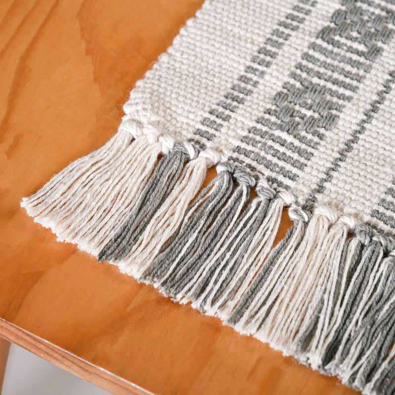 MonoLoom Fringed Cotton Runner 180x33cm