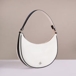 White Half Moon Shoulder Bag