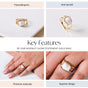 Moonlit Glow Statement Gold Ring