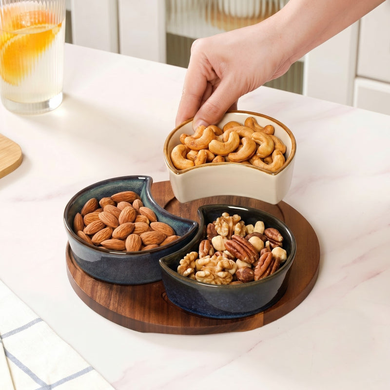 Lunar Luxe Serving Platter Set Of 4