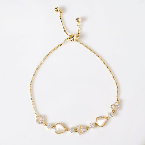 Moonstone Gold Chain Bracelet
