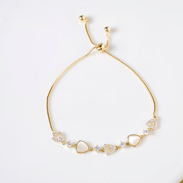 Moonstone Gold Chain Bracelet