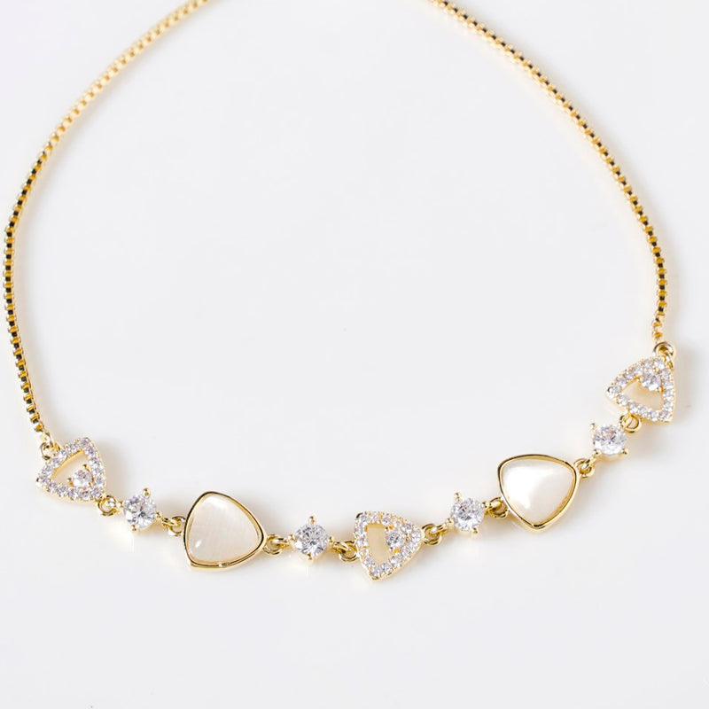 Moonstone Gold Chain Bracelet