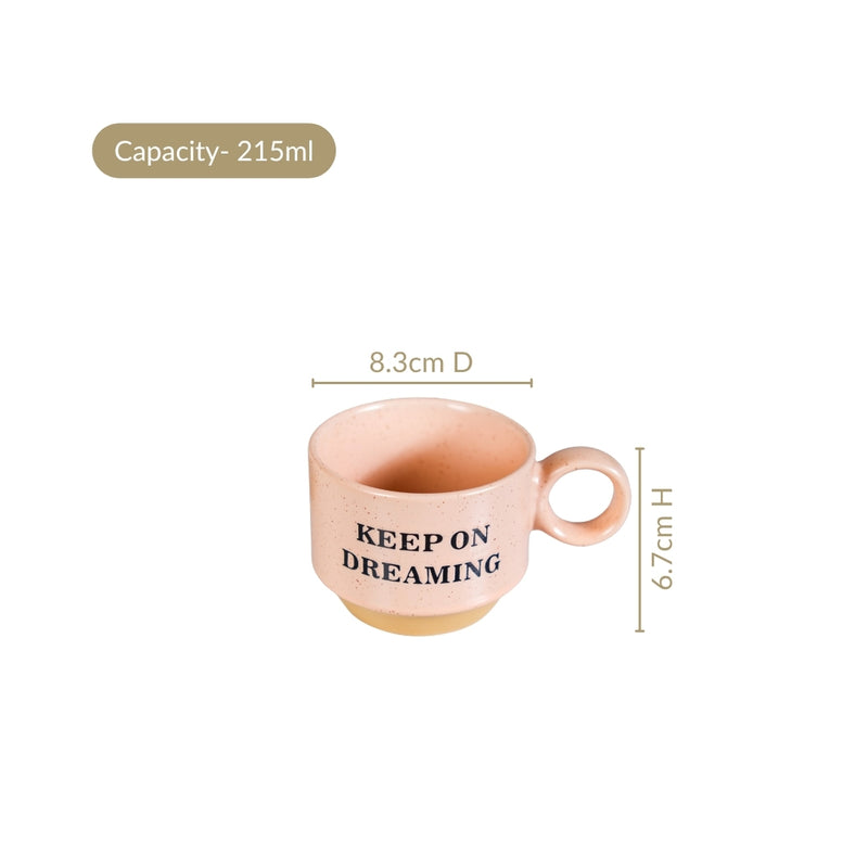 Morning Motivation Stackable Cup Set Of 4 215ml