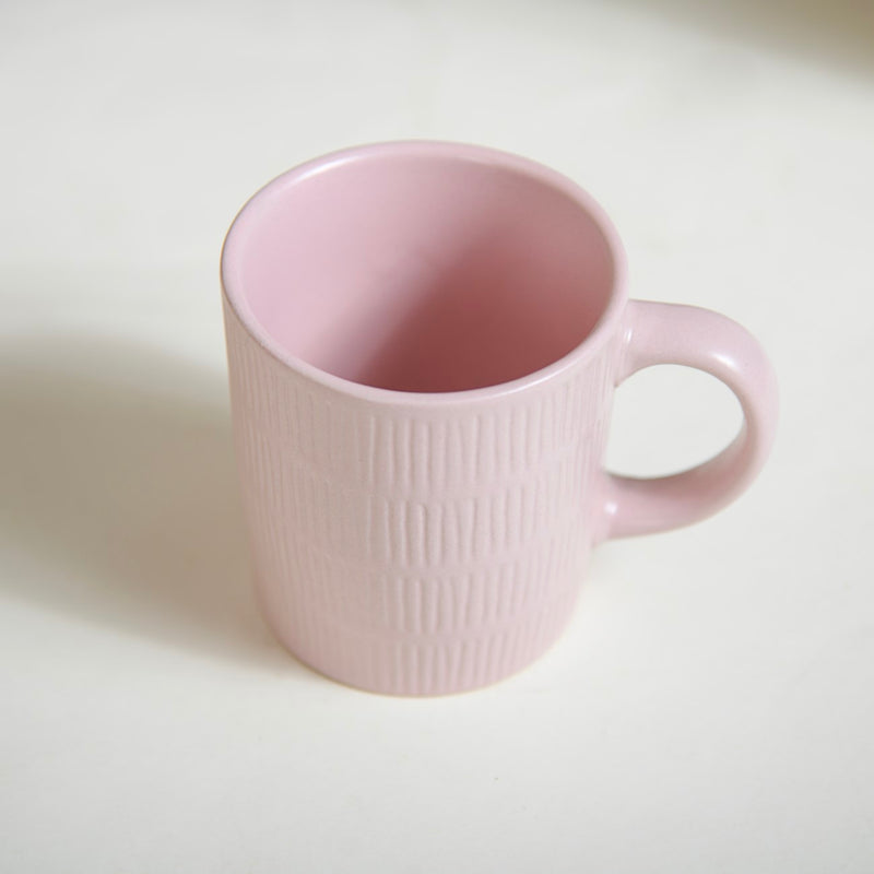 Matte Pink Ceramic Mug Set Of 6 220ml - Coffee mugs, ceramic mug set, coffee mug set, pink mugs