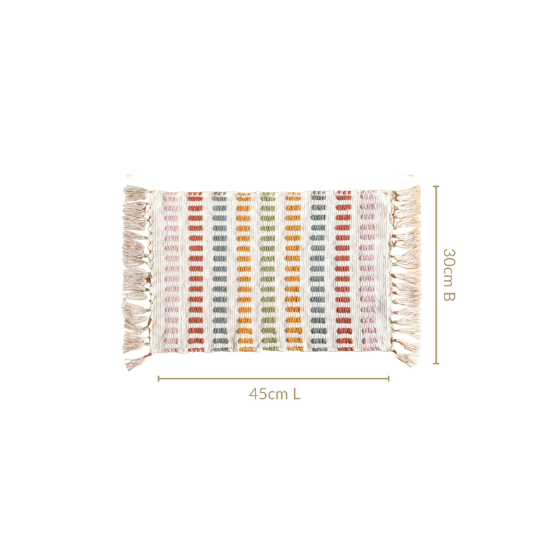 Multicoloured Cotton Placemat Set Of 6