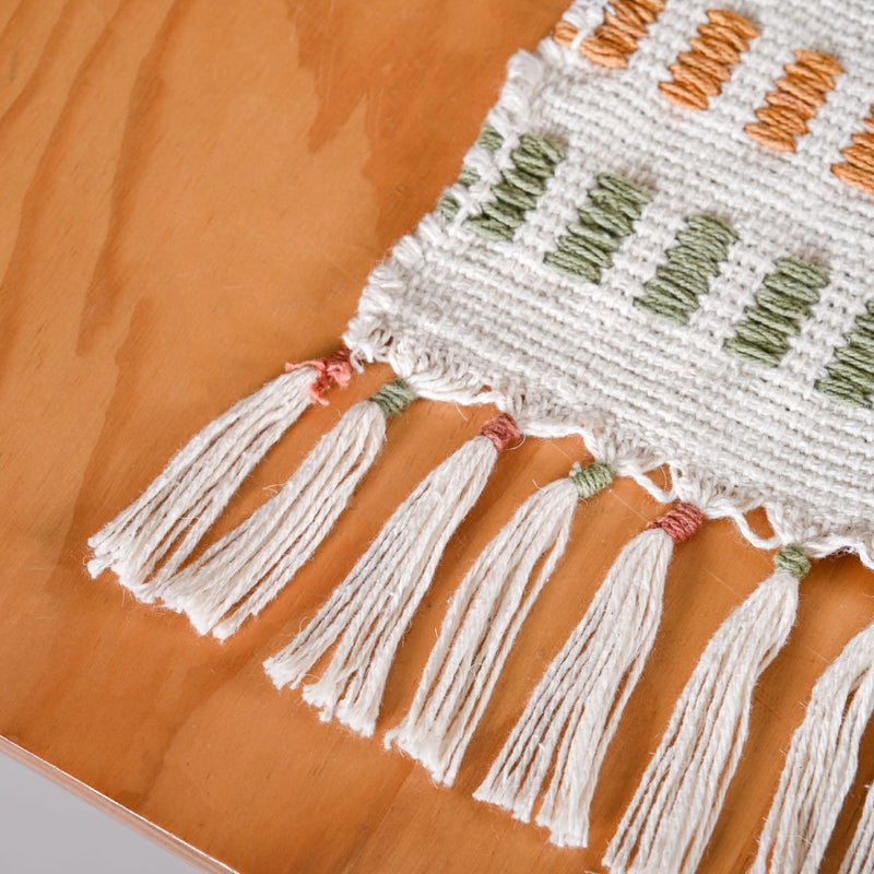 Multicoloured Cotton Runner 180x33cm