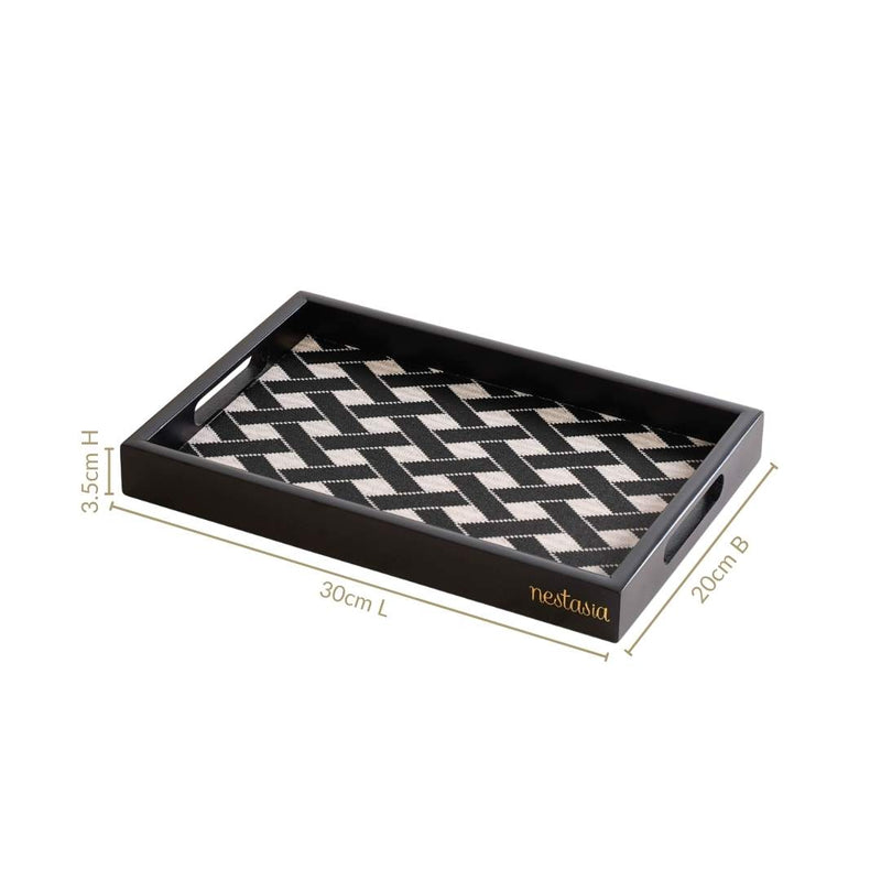 Multipurpose Decorative Tray Black Small