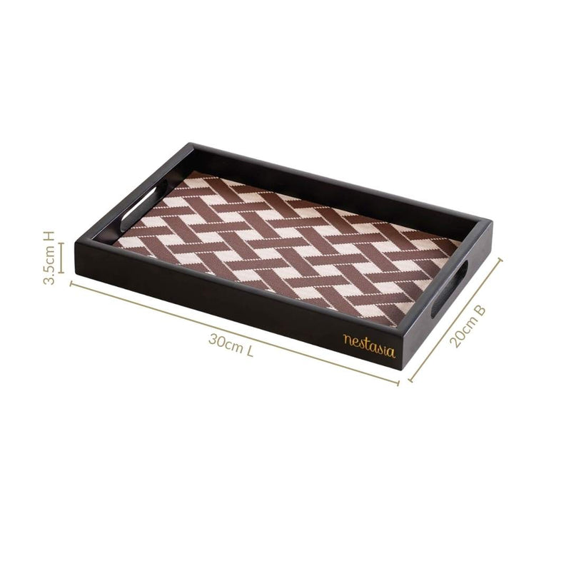 Multipurpose Decorative Tray Brown Small