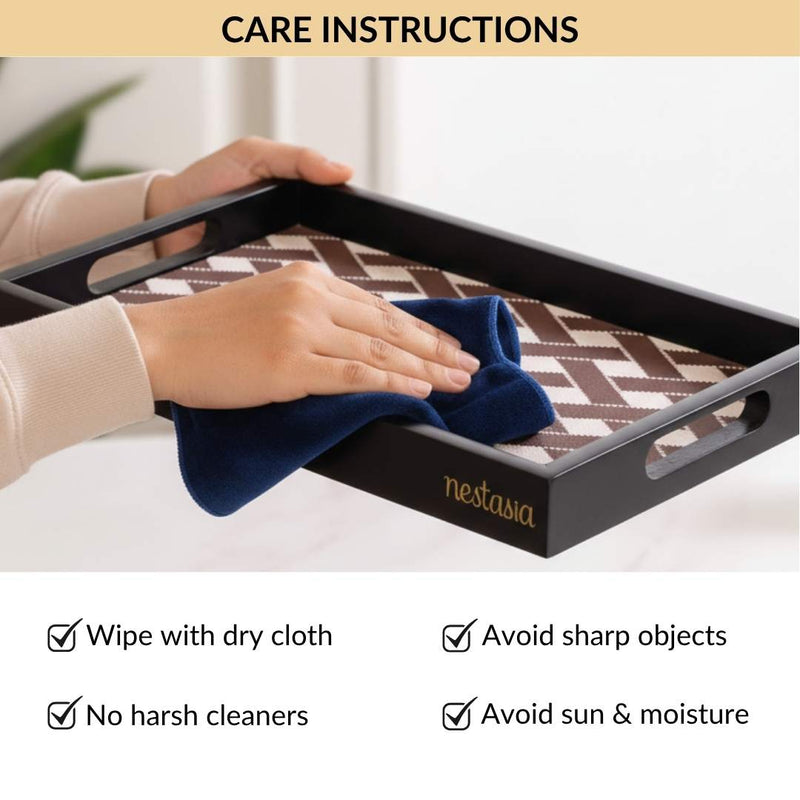 Multipurpose Decorative Tray Brown Small