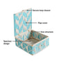 Multipurpose Handwoven Storage Basket Blue And White
