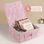 Multipurpose Handwoven Storage Basket Pink And White