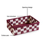 Multipurpose Storage Basket Set Of 3 Burgundy