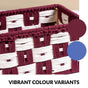 Multipurpose Storage Basket Set Of 3 Burgundy