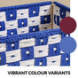 Multipurpose Storage Basket Set Of 3 Royal Blue