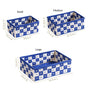 Multipurpose Storage Basket Set Of 3 Royal Blue