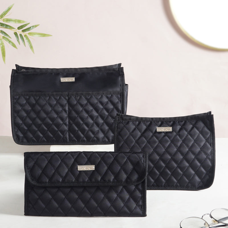 Multipurpose Travel Pouch Set Of 3 Black