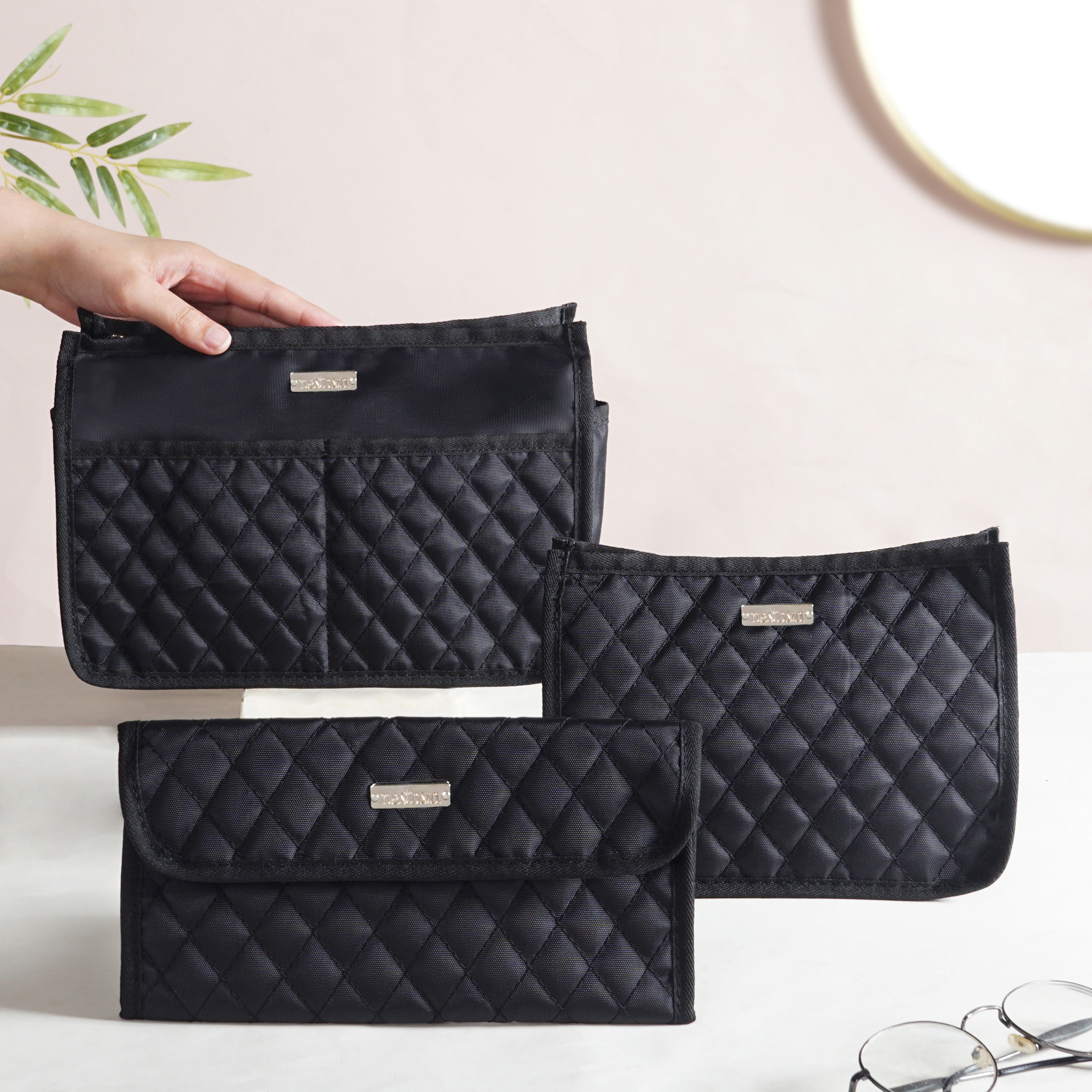 Multipurpose Travel Pouch Set Of 3 Black Online - Premium Travel