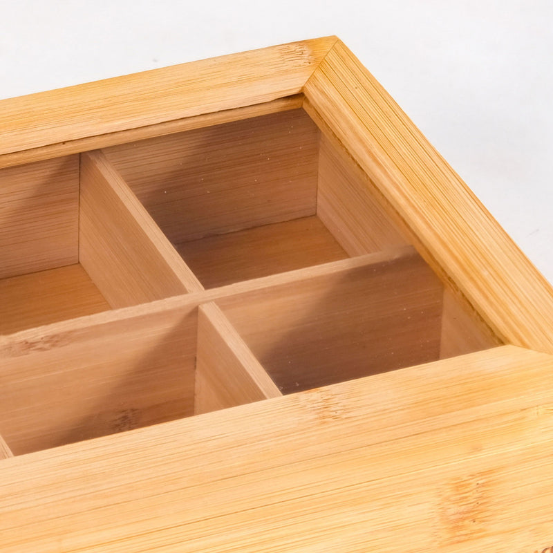 Multipurpose Wooden Storage Box With Compartments