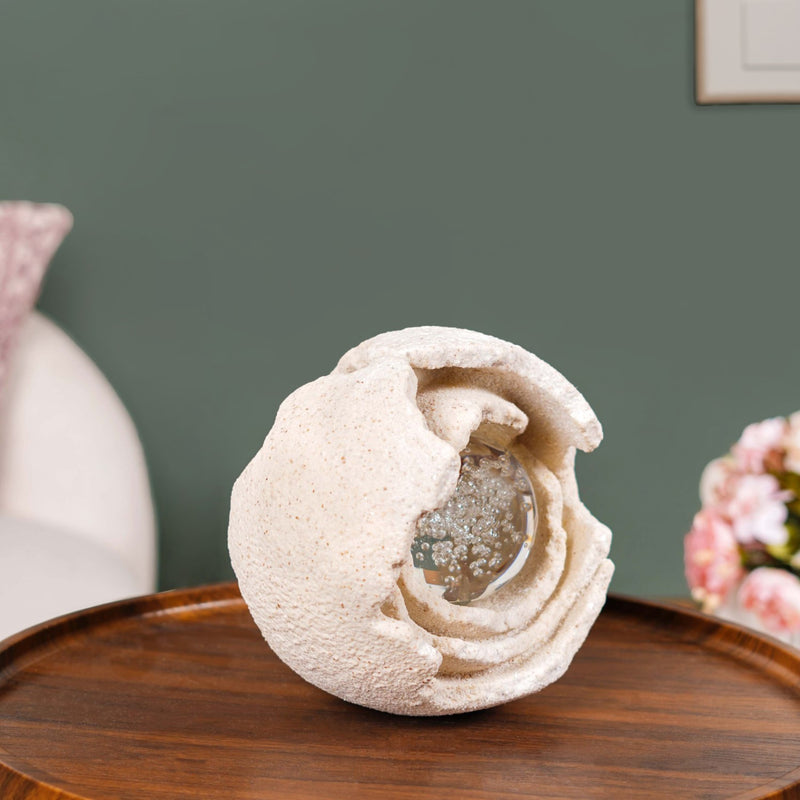 Mystical Crystal Ball Resin Sculpture