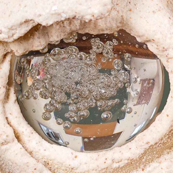 Mystical Crystal Ball Resin Sculpture