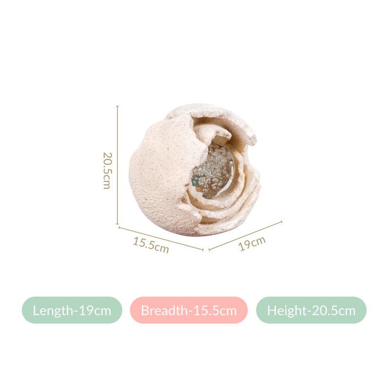 Mystical Crystal Ball Resin Sculpture