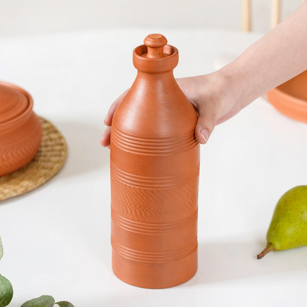 Earthen Clay Water Bottle 850ml