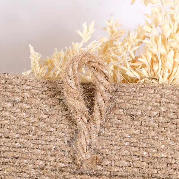 Natural Jute Toran Wall Hanging With Corn Grass Decoration