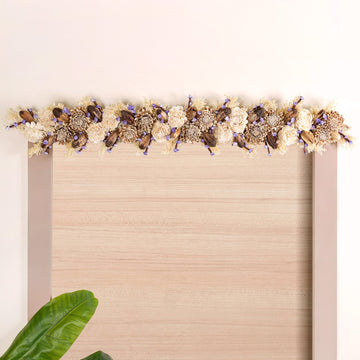Natural Jute Toran Wall Hanging With Corn Grass Decoration