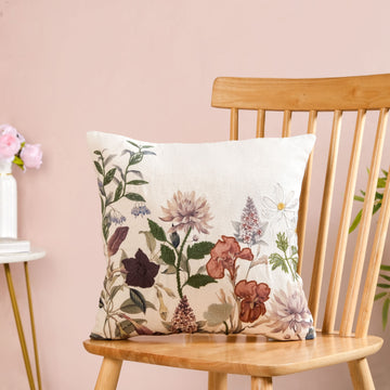 Nature Bloom Cotton Slub Cushion Cover