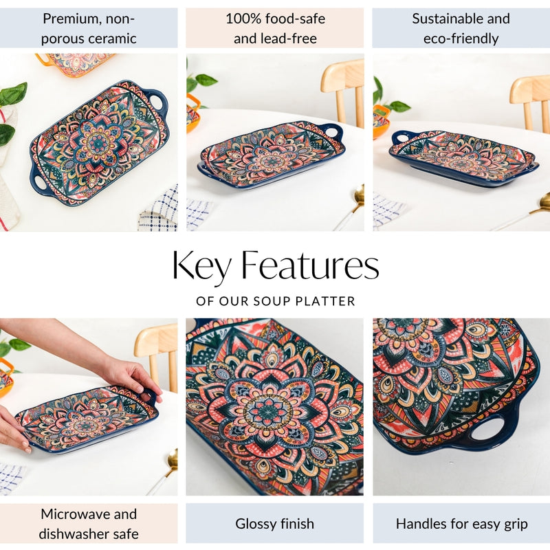 Neel Mandala Artisan Long Dish Platter