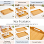 Sustainable Wooden Serving Tray Set Of 2