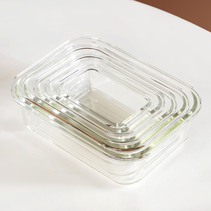 Nestro Airtight Food Leakproof Storage Box Set Of 5 Green