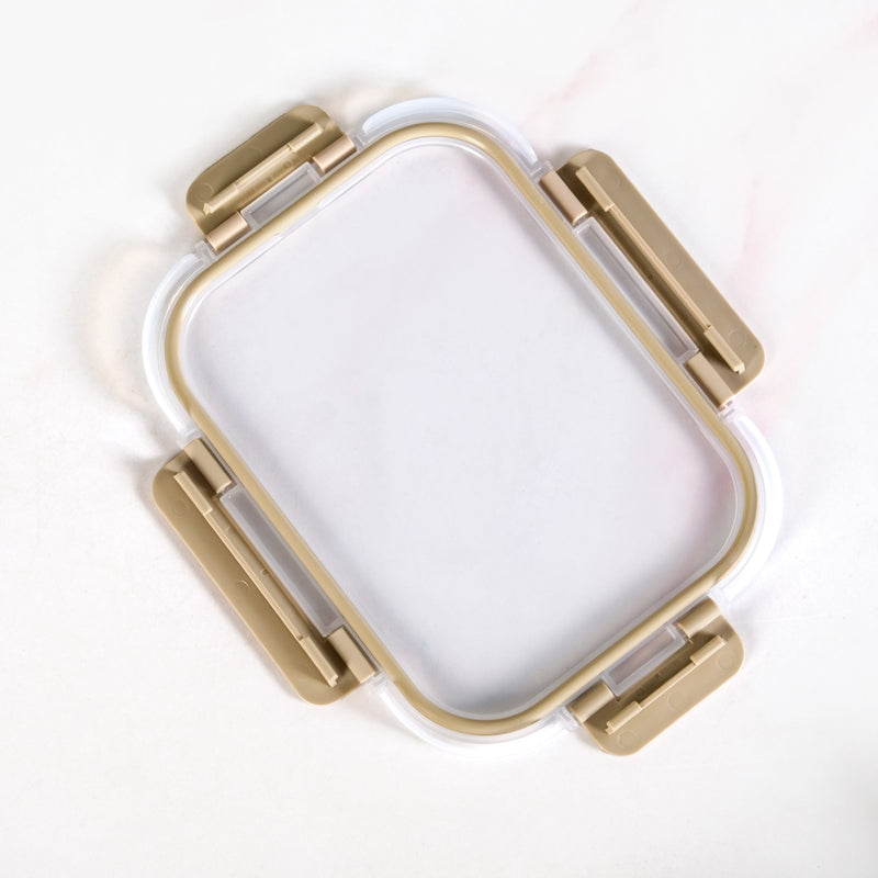 Nestro Leakproof Rectangular Food Storage Box Set Of 3 Beige