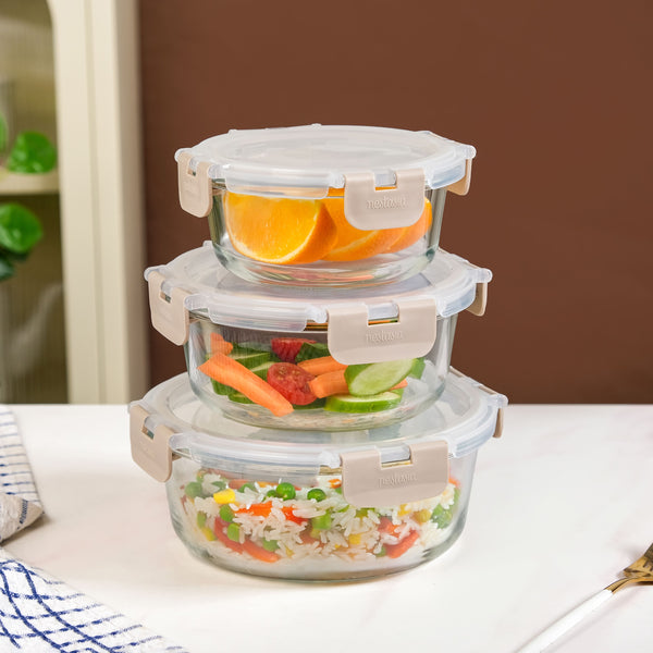 Nestro Pro Food Containers Set Of 3 S 400ml M 600ml L 950ml