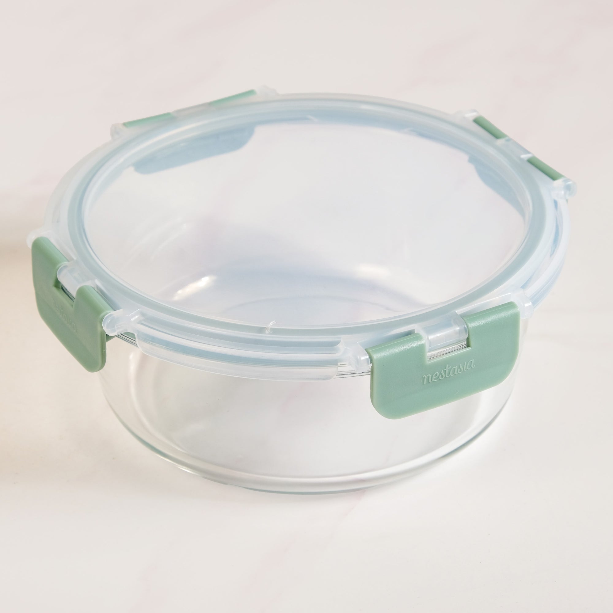 Nestro Pro Spill Proof Food Containers Set Of 3 Round Sage Green 400ml ...