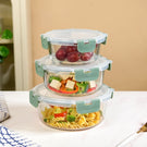 Nestro Pro Spill Proof Food Containers Set Of 3 Round Sage Green 400ml 600ml 950ml