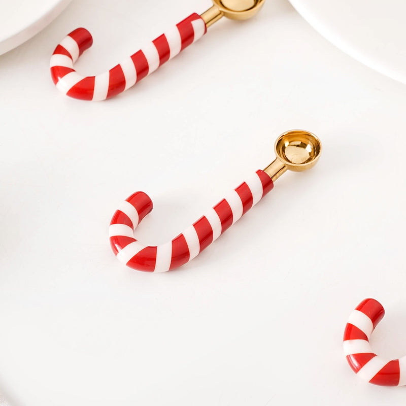 Red And White Candy Stick Measuring Spoon Set Of 4
