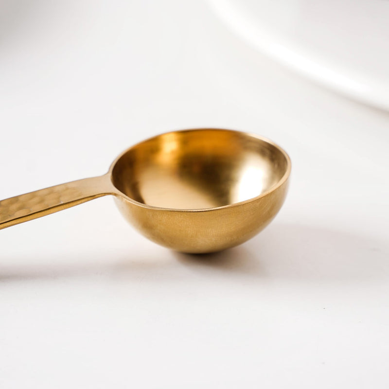 Set Of 4 Measuring Spoons With Gold Finish
