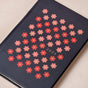 Daisy Floral Patterned Hardbound Notebook Black 8.2 X 5.9 Inch