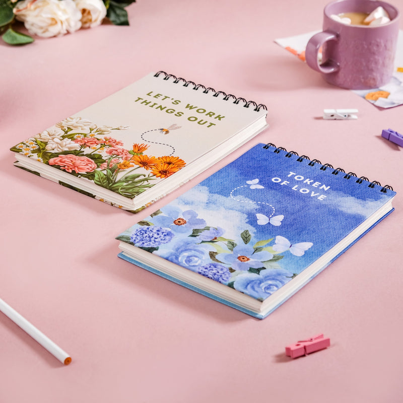 Let Love Bloom Spiralbound Notepad Set Of 2