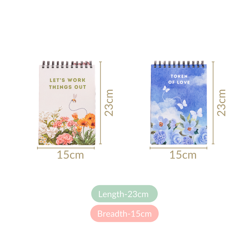 Let Love Bloom Spiralbound Notepad Set Of 2