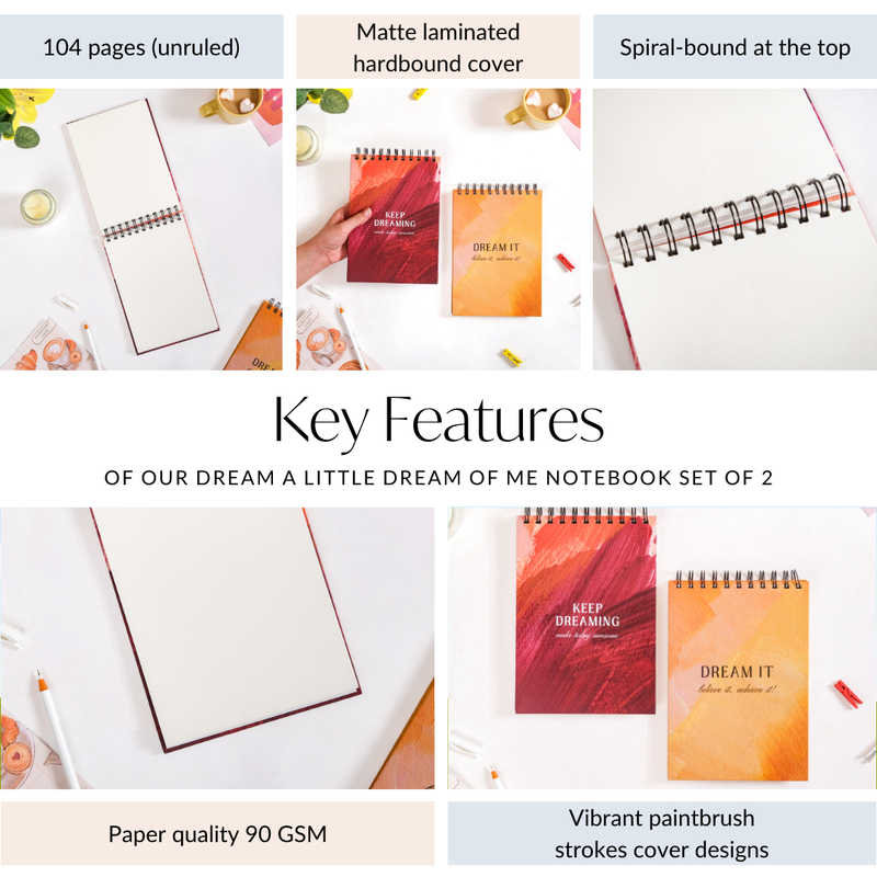 Dream A Little Dream Of Me Notebook Set Of 2