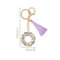 Ornate O Lavender Forget Me Not Keychain