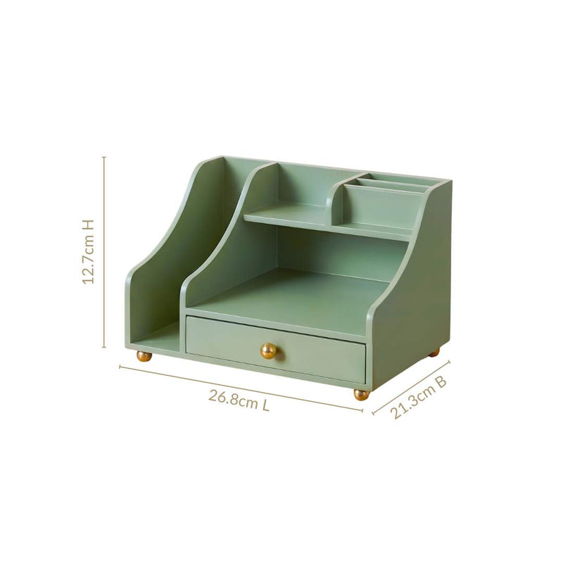 Office Desk Organizer With Drawer Matcha Green